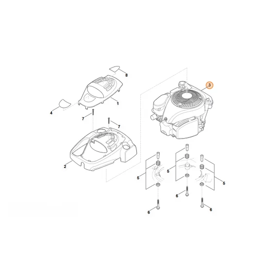 Stihl   B&S, silnik czterosuwowy 100602-0036-H5 6374 011 1801